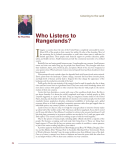 Listening to the Land: Who Listens to RANGELANDS?