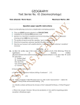 Geomorphology Test Paper Here - The Takshasila