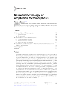 Neuroendocrinology of Amphibian Metamorphosis