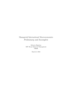 Chapters 1-12, 14: Managerial International Macroeconomics