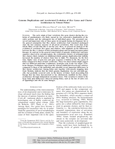 Genome duplications and accelerated evolution of