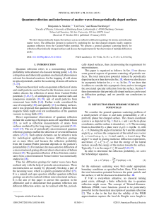 Quantum reflection and interference of matter waves from