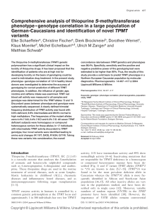 Comprehensive analysis of thiopurine S