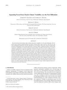 Separating Forced from Chaotic Climate Variability over the Past