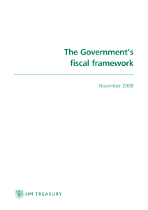 The Government`s fiscal framework