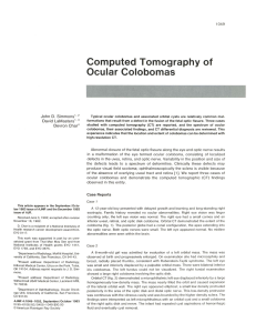 Computed Tomography of Ocular Colobomas