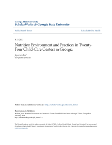 Nutrition Environment and Practices in Twenty-Four Child