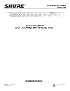 scm810/scm810e eight-channel microphone mixer