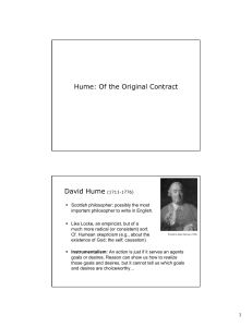Hume: Of the Original Contract David Hume (1711