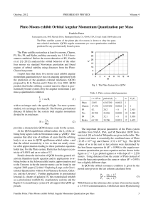 Pluto Moons exhibit Orbital Angular Momentum Quantization per Mass