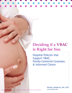 Hospital Policies that Support VBAC, Family