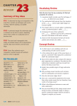 Vocabulary Review Summary of Key Ideas