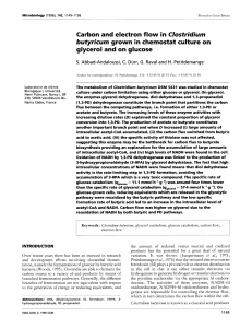 Carbon and electron flow in Clostridium butyricum
