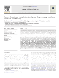 Nutrient dynamics and phytoplankton development along an