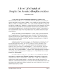A Brief Life Sketch of Shaykh Ibn Arabi al-Shaykh al