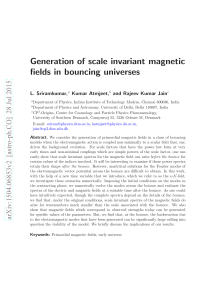 Generation of scale invariant magnetic fields in