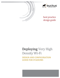 Deploying Very High Density Wi-‐Fi