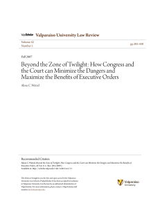 Beyond the Zone of Twilight: How Congress and the