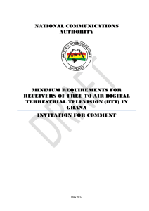 Draft Minimum Requirements for FTA Digital Television Receivers