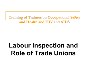 Labour Inspection and Role of Trade Unions