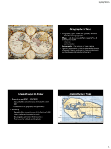 Map Projections notes from PPT
