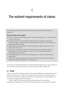 The nutrient requirements of calves
