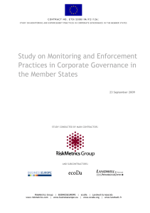 Study on Monitoring and Enforcement - European Commission