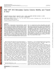 SDZ HTF 919 Stimulates Canine Colonic Motility and Transit In Vivo