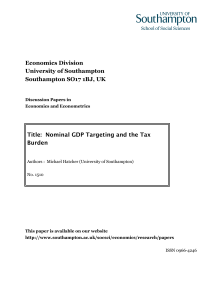 Nominal GDP Targeting and the Tax Burden