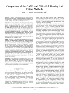 72. Moore, B.C.J. and A. Sęk, Comparison of the CAM2 and NAL