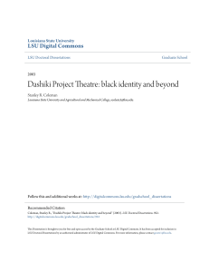 Dashiki Project Theatre: black identity and beyond