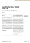 A retrospective study of bacterial pathogens in an equine hospital