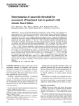 Determination of anaerobic threshold for assessment of