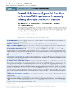 Sexual dichotomy of gonadal function in Prader–Willi syndrome from