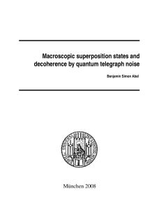 Macroscopic superposition states and decoherence by quantum