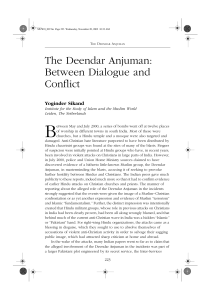 The Deendar Anjuman: Between Dialogue and Conflict