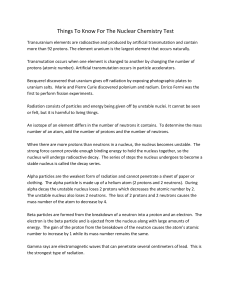 Nuclear Chemistry Test Topics