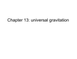 Chapter 13: universal gravitation
