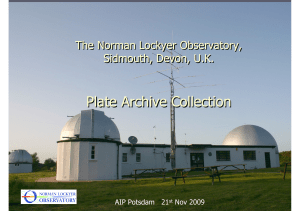 The Norman Lockyer plate archive collection