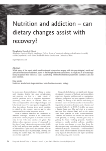 Nutrition and addiction – can dietary changes assist with recovery? [3]