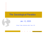 The Sociological Paradox