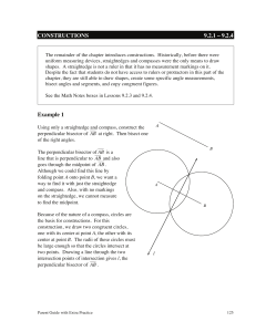 Using a Compass to Make Constructions