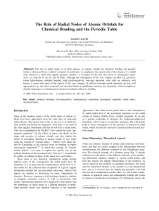 The role of radial nodes of atomic orbitals for