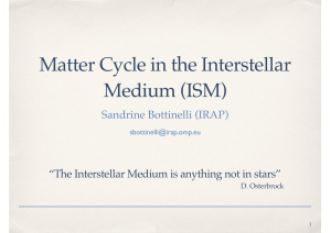 Matter Cycle in the Interstellar Medium (ISM)