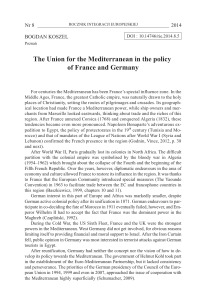 The Union for the Mediterranean in the policy of France and Germany
