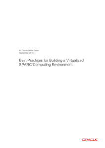 Best Practices for Building a Virtualized SPARC Computing