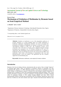 Mechanism of Oxidation of Methionine by Bromate based on Semi