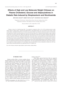 Effects of High and Low Molecular Weight Chitosan on Plasma