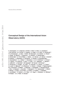 Conceptual Design of the International Axion Observatory (IAXO)