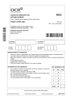 Question paper - Unit G622 - Monitoring the activity of the human body